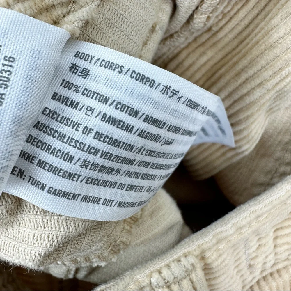 Hollister Zip Front Ultra High Rise‎ Corduroy Mini Skirt